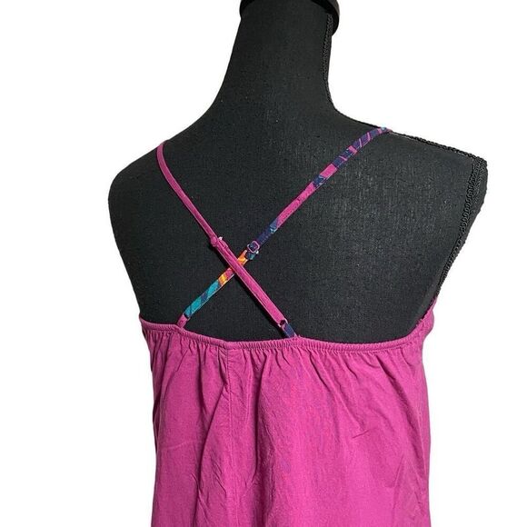 Old Navy Fuschia Tropical Print Spaghetti Strap Maxi Dress - Tall MI0102 - Picture 2 of 9